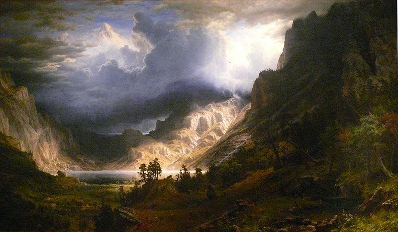 Albert Bierstadt A Storm in the Rocky Mountains oil painting image